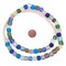 The Bead Chest African Recycled Glass Beads, 11mm - Full Strand Eco-Friendly Fair Trade Sea Glass Beads from Ghana Handmade Ethnic Round Spherical Tribal Boho Krobo Spacer Beads